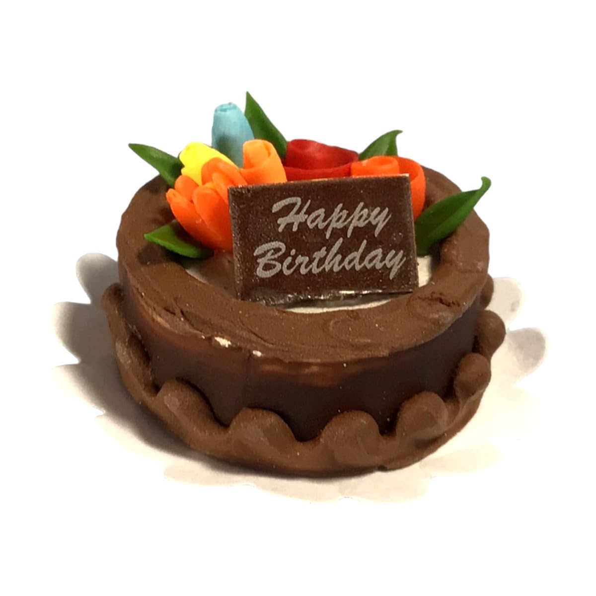 Dolls House Chocolate Birthday Cake (D7088) - 1:12 Scale Miniatures | Minimum World