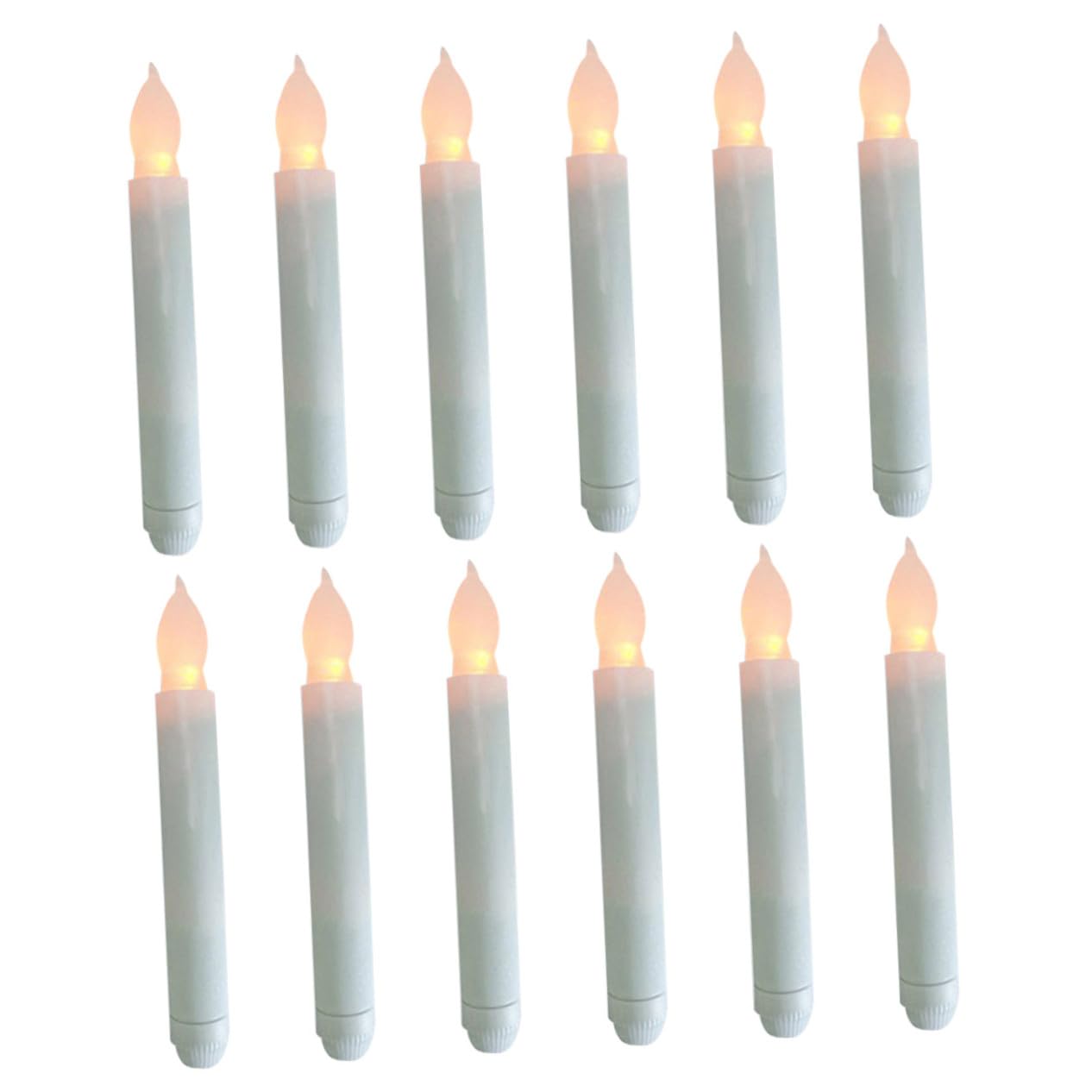 Velas LED delgadas de alta durabilidad con luz cálida efecto llama real 7