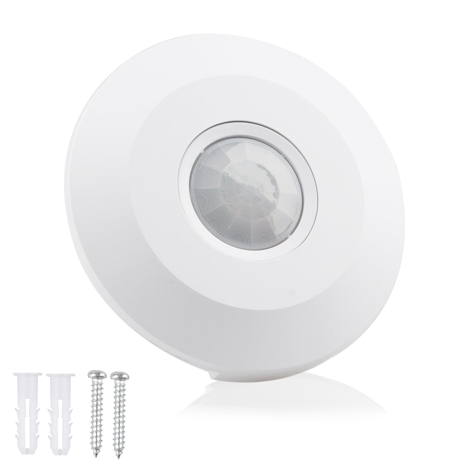 Infrared Motion Sensor Lights Indoor PIR Sensor Ceiling Surface Mounted Recessed Infrared Motion Detector LED Light Suitable Programmable Range max. 6m /360° 2000/1000W IP20 4-Wire White