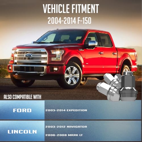 Image of Wheel Accessories Parts 24 Pcs M14x2 Thread OEM Style Lug Nuts 2.125 inch Long Chrome 13 /16 inch 21mm Hex Fits Ford Expedition F-150 | Lincoln Mark LT Navigator 4L3Z-1012-A |611-288