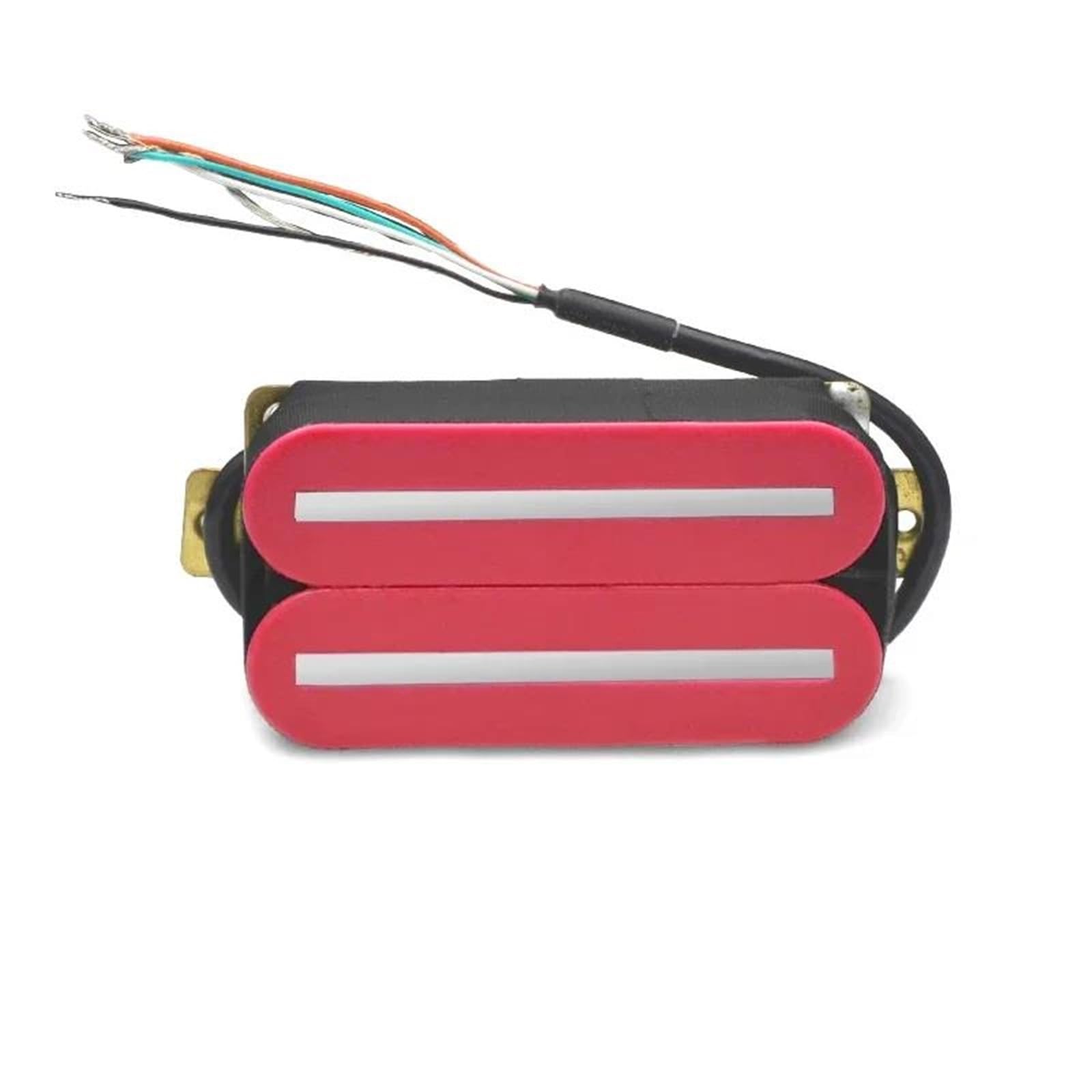 Amantes de la música Pastilla Para Guitarra Eléctr Guitarra Eléctrica Humbucker Doble Bobina Pastilla De Puente De Guitarra De Doble Carril Con Poste De Acero De 57mm Negro Verde Rojo(Pink)