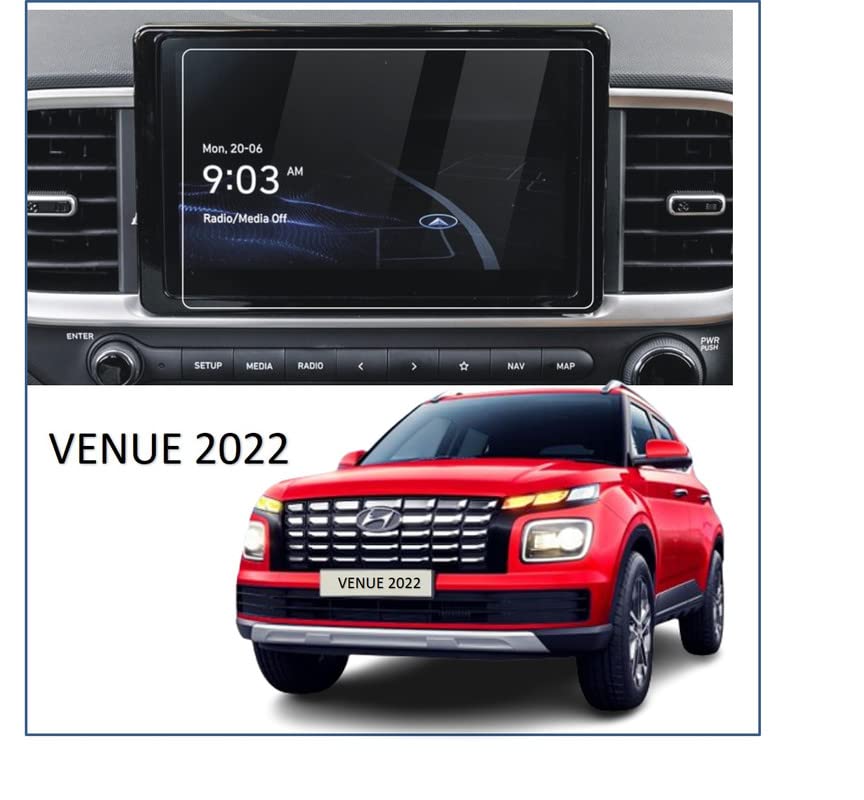 Unbreakable Screen Protector Compatible With HYUNDAI VENUE FACELIFT SX(PETROL)/SX-O/N-LINE 2022/2023-8 INCH (PACK OF 1 - GLOSSY FINISH)