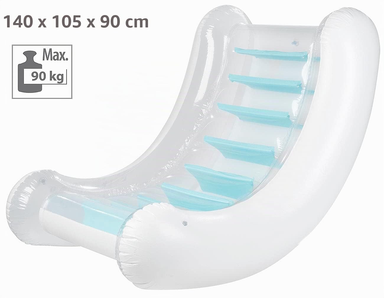 infactory Schwimmsitz: 2er-Set aufblasbare Sessel für Pool, Strand & Garten, 140x105x90 cm (Aufblasbarer Sessel Outdoor, Luftsessel, Stuhl)
