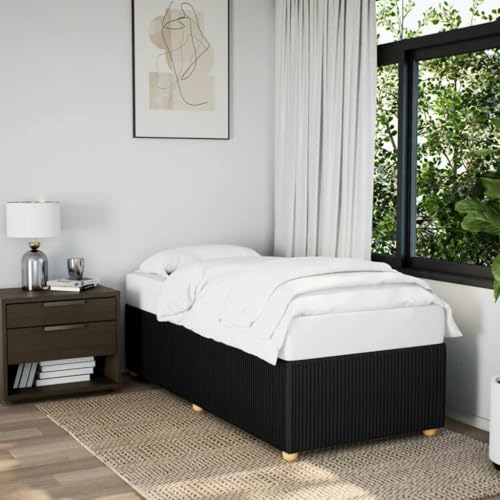 Homgoday Canapé negro de 80 x 200 cm, de tela, para cama con marco de cama, estructura de cama, marco moderno, estructura para salón, dormitorio, modelo 3284895IT