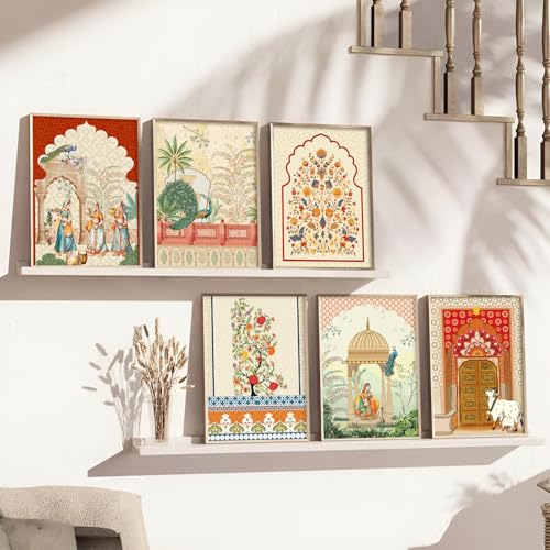 Image of Pichwai paintinng framed wall Painting for Living Room Bedroom Office Room Decor - Frame for Home Decor and Wall Decor (Design 1, 10x13 inch, Standard Packaging)