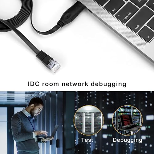 Image of MICROWARE USB Console Cable 1.5 Meter USB to RJ45 Serial Adapter Compatible with Router /Switch of Cisco BLACK