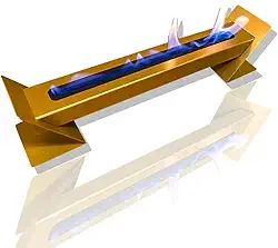 Lareira Ecológica Portátil Dourada
