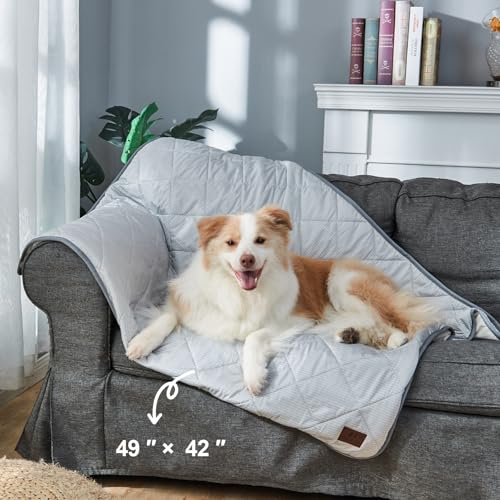 Snocyo Kühldecke für Hunde waschbar, Q-MAX0.4, wasserdichte Hundedecke 75×60cm, doppelseitige kühlende und plüschige Haustierdecke, kühlende Sofadecke für kleine Hunde
