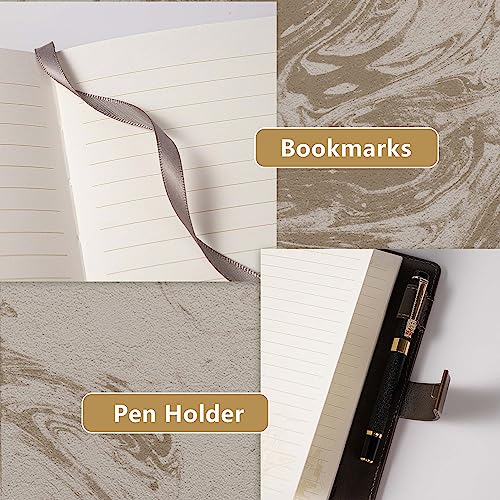 Image of Precious Princess B6 Leather Journal with Lock, Three-Digit Password Diary with Combination Lock for Girls, Boys, Adult, 7.87 X 5.51 in (Gray)