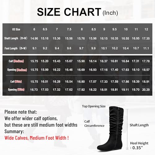 Jeossy Women's 941 Knee High Boots, Falt Slouch Boots, Tall Fall Boots Pull on3