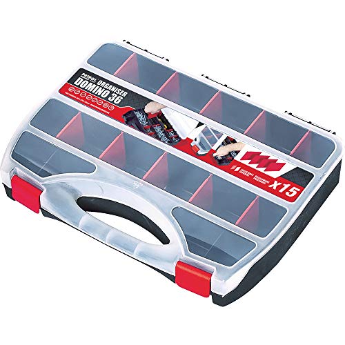 Patrol Group org36domczapg001u00a0caja organizadora con 18u00a0compartimentos máxima flexible Durable bolsillos caja de almacenamientou00a0u0096u00a0negro