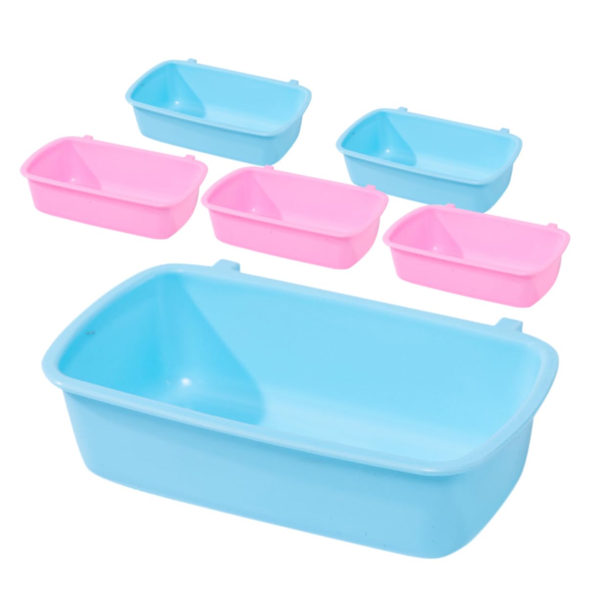 CIYODO 6pcs Hamster Bowls Hanging Feeder Food and Water Containers for Small Pets for Hamster Chinchilla Guinea Pig Compact and Hygienic Design