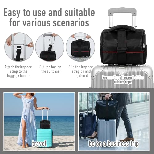 Image of 4 Pack Suitcase Strap,Luggage Straps to Connect Two Suitcases, Adjustable Elastic Luggages Strap to Connect Two Suitcases, Durable and Lightweight Travels Accessories, Black