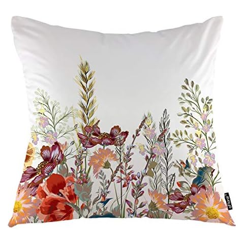 oFloral Wild Flower Decorative Pillow Cover Cover