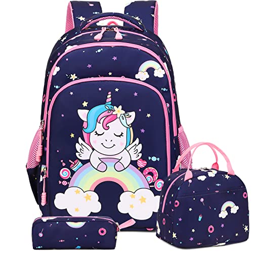 Zaino Bimba 3 In 1 Con Volpe – Per Ragazze Adolescenti – Set Con Borsa Pranzo E Astuccio - 4