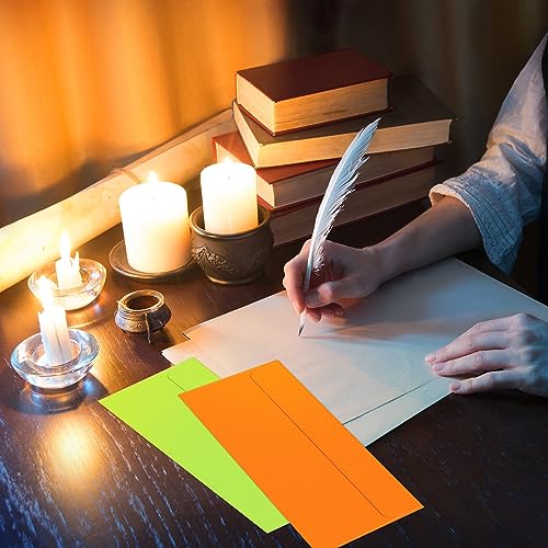 Image of Outus 500 Pcs #10 Colored Envelopes Business Adhesive,Neon Color
