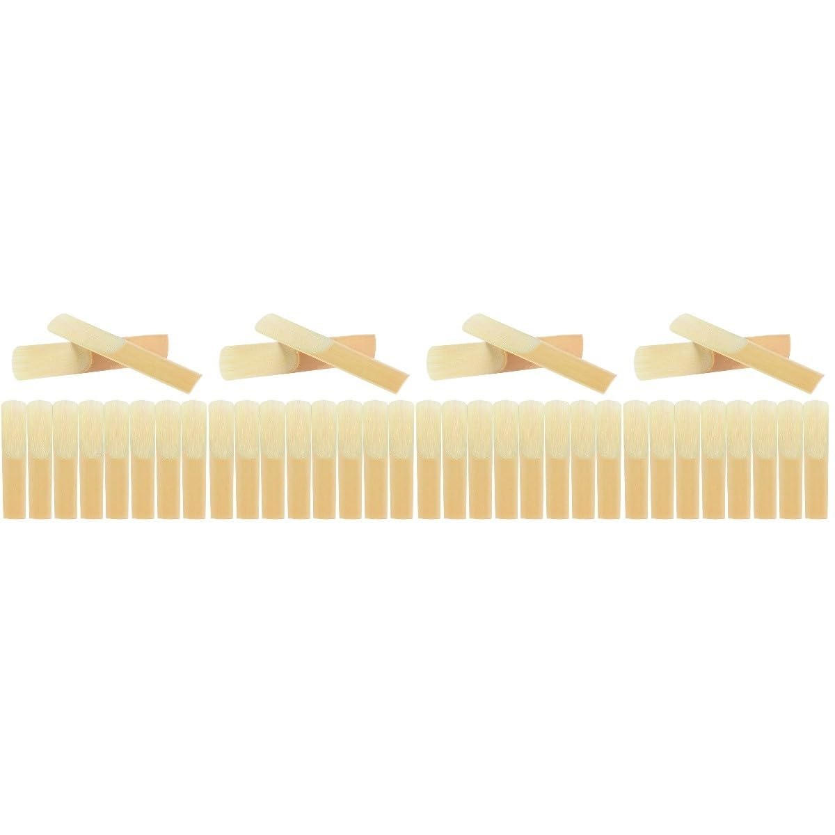BESTonZON 40piezas Reeds Para Saxofón Soprano Cañas De Naturales Para Instrumentos Musicales Accesorios Para Saxofonistas