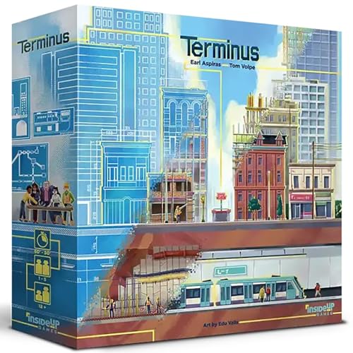 Inside Up Games: Terminus - City Subway Line Building Board Game, Resource Management, Marketplace Economy, Rondel Action Loop, Ages 14, 1-5 Players