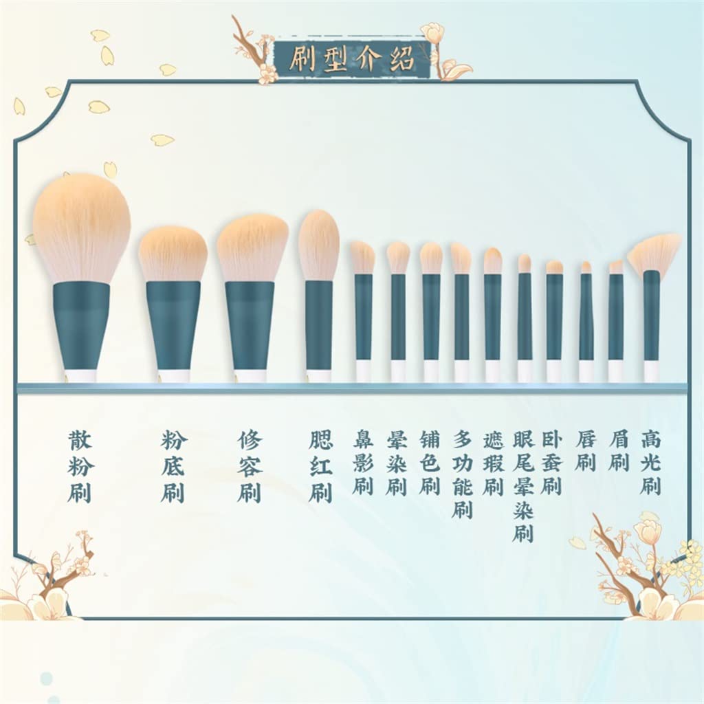 EDDGE Equipo Profesional de la Belleza del Cepillo de la localización del Sistema de Cepillo del Maquillaje 14pcs fácil Llevar