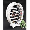 DanDiBo Weinregal Weiss Weinfass aus Holz fÃ¼r 24 Flaschen Vintage Shabby Chic Landhaus Bar FlaschenstÃ¤nder stehend WeinstÃ¤nder Fass