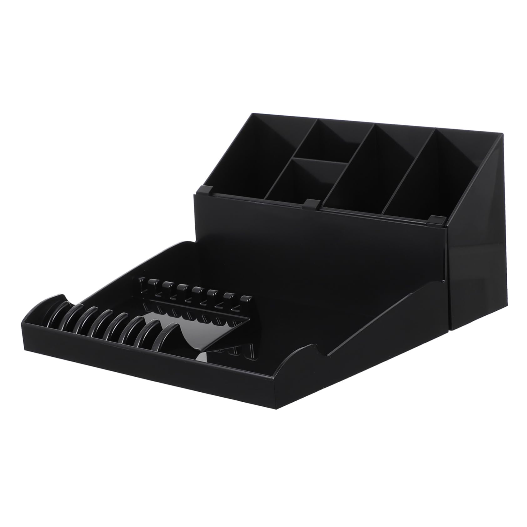 Organizador Profesional para Tijeras y Peines De Peluquería, 1 Unidad, Compacto y Resistente, para Barberos y Estilistas, Almacenamiento para Salón, Bandeja Included