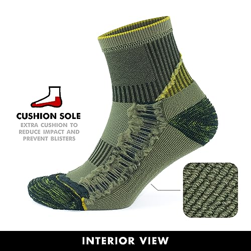 GoWith 2 Pairs Unisex Athletic Fit Running Socks, Anti-Blister Cushioned Performance Socks, Seamless Padded Workout Socks3