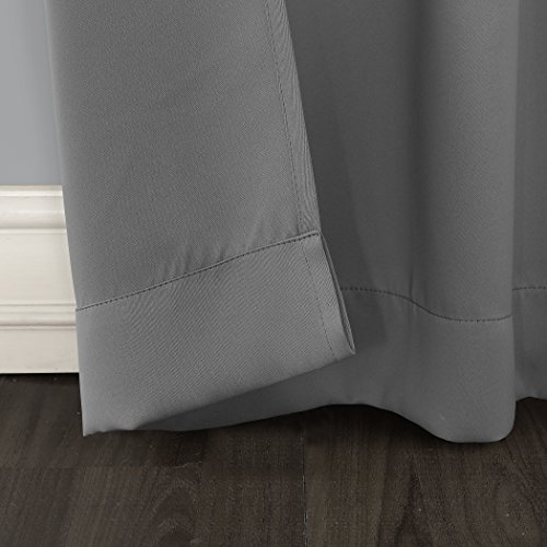 Sun Zero Easton Energy Saving Blackout Grommet Curtain Panel, 40" x 84", Gray, Grey, W 40" x L 84" (1 Panels) - Image 3