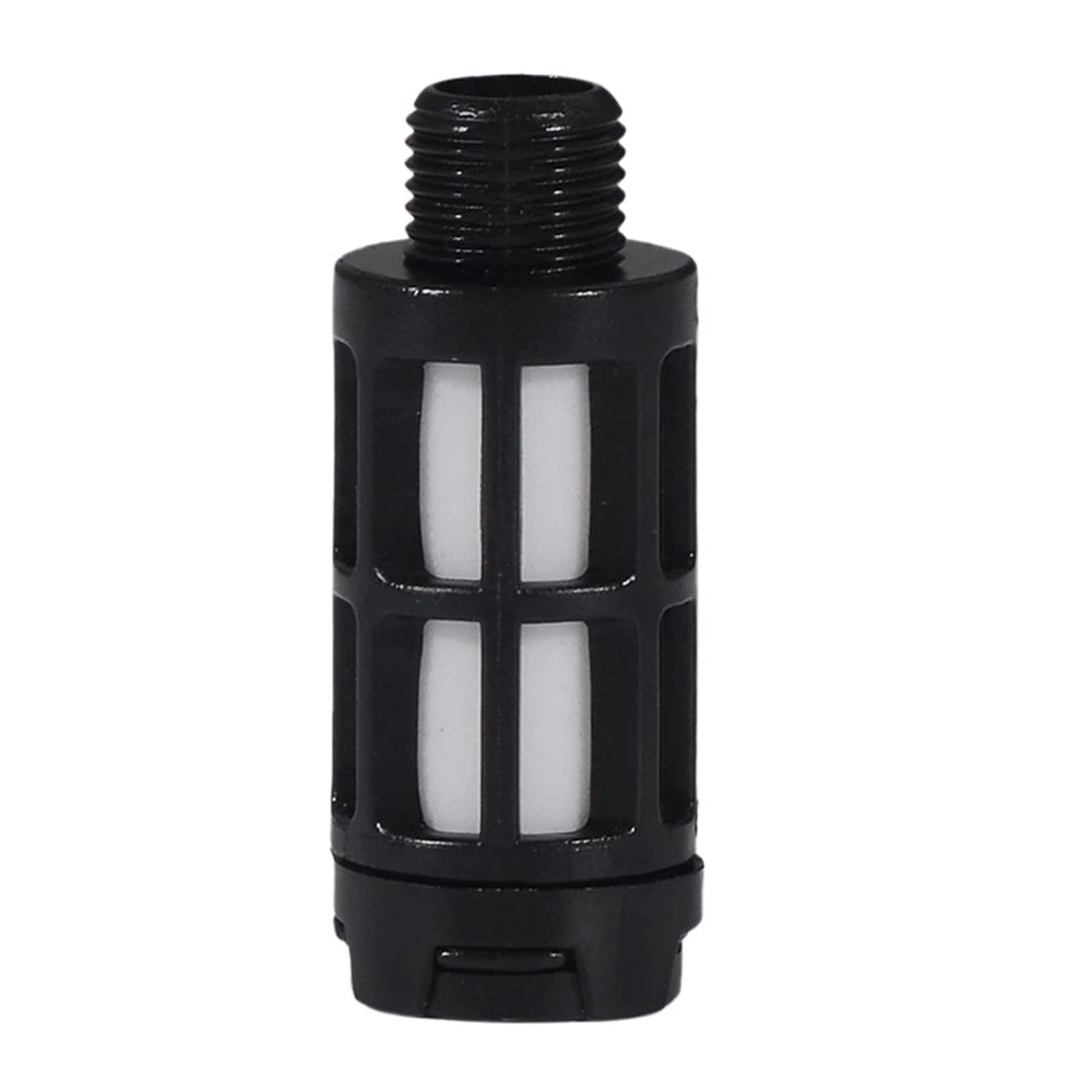 Lot de 10 silencieux d'échappement pneumatiques en plastique, filetage mâle 1/8, 1/4, 3/8, 1/2, filtre insonorisant, verrouillage par glissement(PSL-03 BLACK)