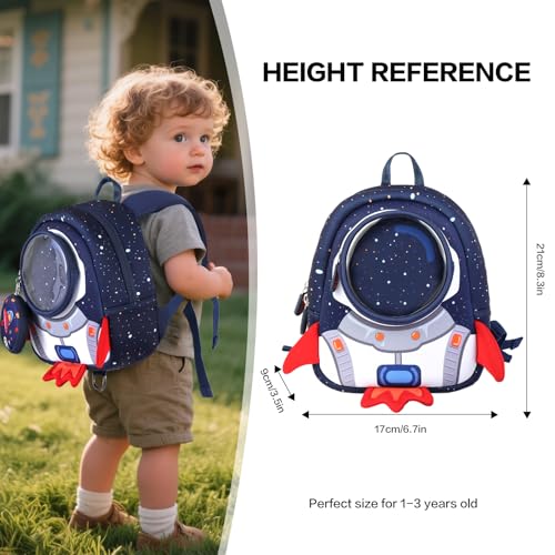 yisibo Toddler Backpack for Boys& Girls - Toddler Leash Included- Secure and Stylish for Active Toddlers- Perfect for Little Explorers - Preschool Travel School (1-3 Years)3