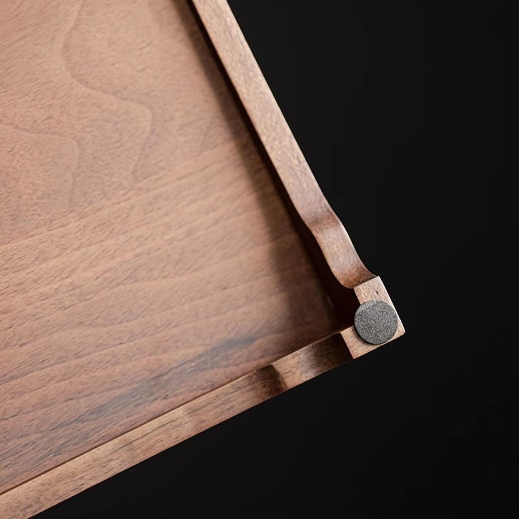 Bandeja de madera maciza para servir, elegante bandeja de té para el hogar, juego de té y almacenamiento de tazas de té, perfecto para decoración de sala de estar y cocina