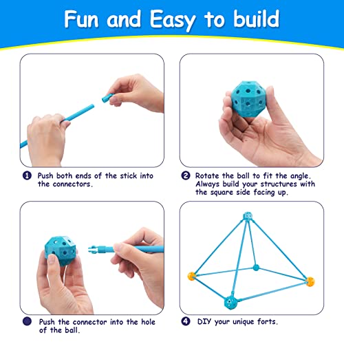 Kids Fort Building Kit, 135 PCS Indoor/Outdoor Play Fort Toys for Age 5,6,7,8,9,10,11,12 Years Old Boys & Girls, STEM… - Image 5