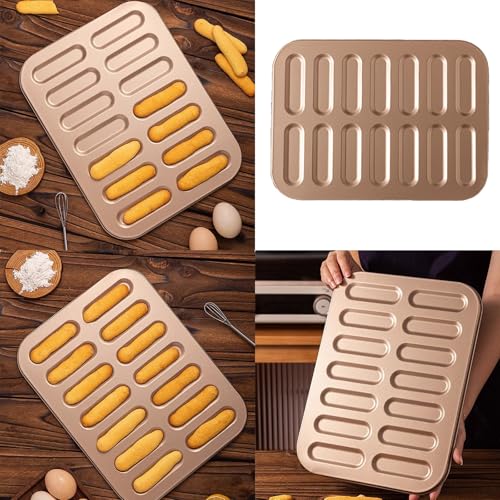 14 Slot Finger Cookie Press Carbon Steel Breadstick Ladyfinger Making Biscuits Stick Baking Tray for Parties Family Cooking Gadget - Image 2