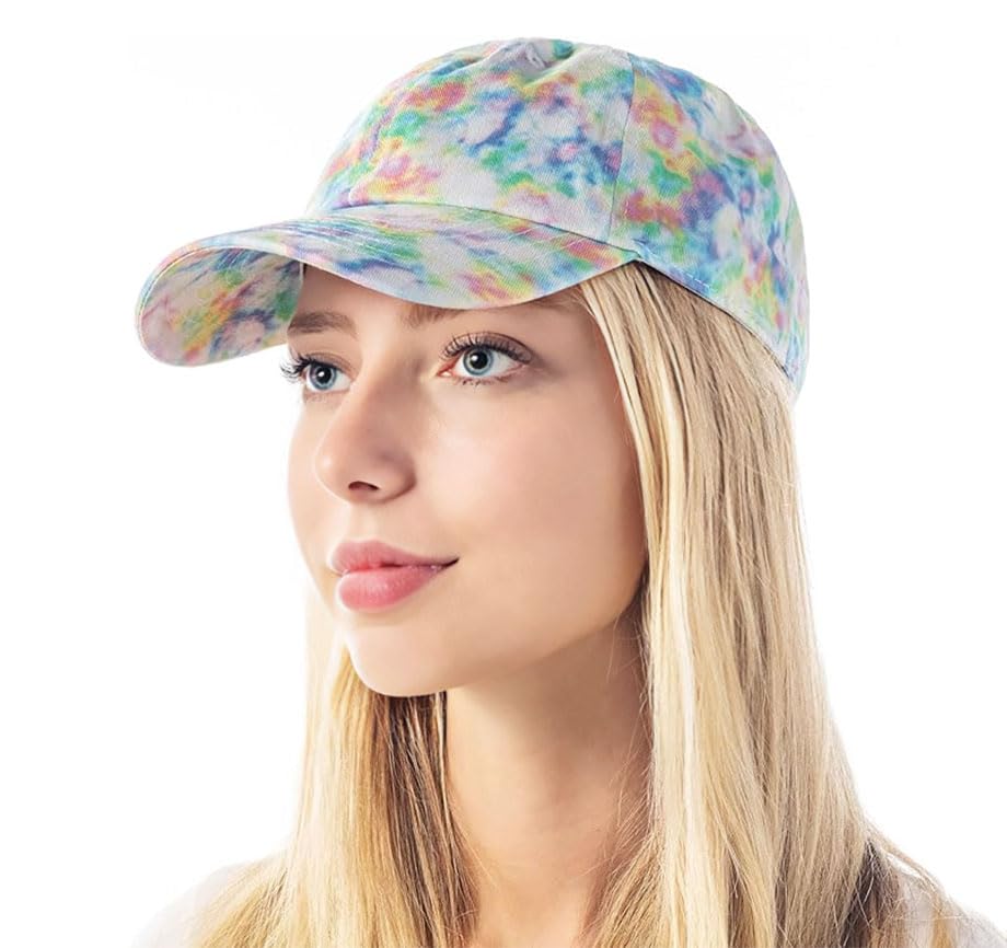Image of Cotton Baseball Cap Dad Hat - Washed Low Profile Adjustable Hat for Men Women Casual Outdoor Running Golf