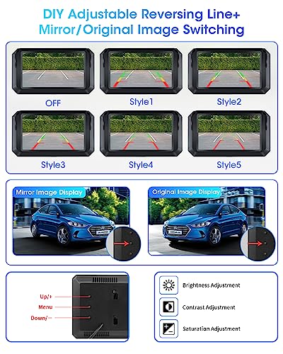 【Exklusiver Stil】 5 Zoll Rückfahrkamera Auto AHD 1080P Mit Monitor - Zwei Arten der...