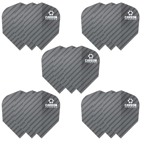 Harrows Premium Carbon Dart Flights - 15 Pack Cover