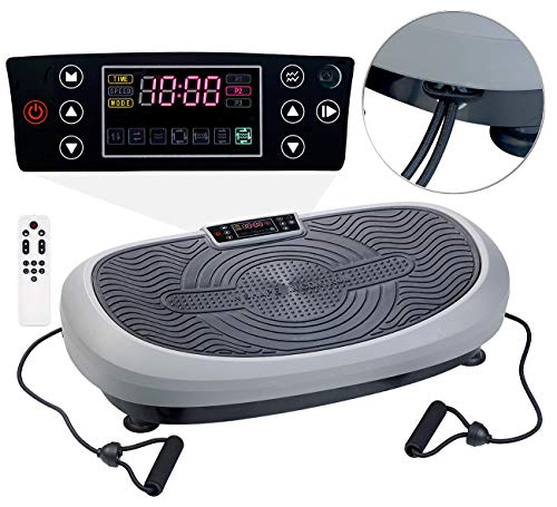 Newgen Medicals Sportgeräte: 7in1-Curved-Vibrationsplatte mit Oszillation & Expander, bis 120 kg (Vibration Plate) – Bild 4