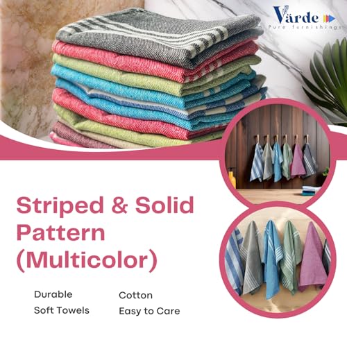 Image of 15 Pcs Dishcloths | 12x16 Inches | Bulk Cotton Kitchen Cleaning Dish Cloths | Scrubbing Wash Cloth Sets | Multipurpose Cloth | 100% Cotton. (Multicolor, Set of 15)