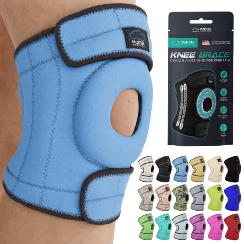 Modvel ELITE Knee Brace for Men &amp; Women – Patella Gel Pads &amp; Side Stabilizers for ACL, Meniscus Tear, Arthritis &amp; Injury Recovery – Maximum Support for Running, Sports &amp; Joint Pain Relief