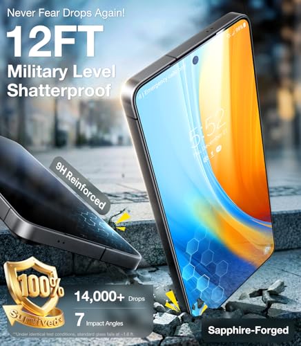 Image of UltraGlass TOP 9H+ Armor for Samsung Galaxy S26+ Plus Screen Protector [NO.1 Military Grade Protection] S26+ Plus Screen Protector Tempered Glass 26 Plus Case Friendly, One Pull Install, 2 Pack