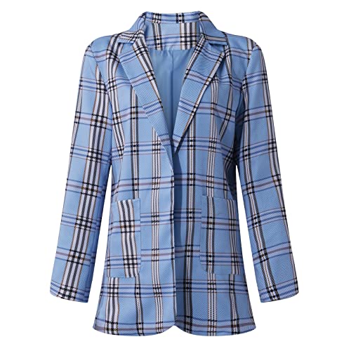 Blazers for Women Business Casual Jacket Open Front Work Office Blazer Plus Size Lapel Long Sleeve Jacket with Pockets2