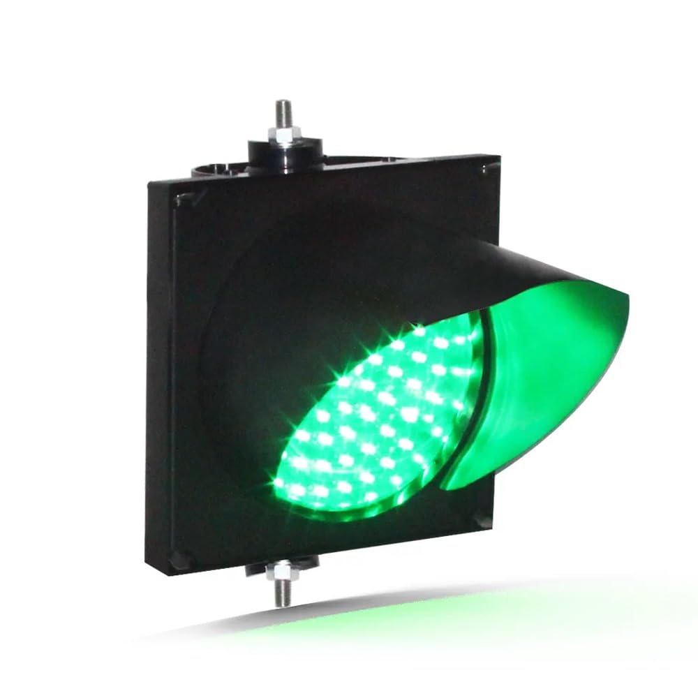Sygnalizator Świetlny o Średnicy 200 mm, Czerwone/zielone/żółte | Wysoka Jasność, do Bram Parkingowych, Wag Pomostowych, Wjazdów na Posesję(24V Green)
