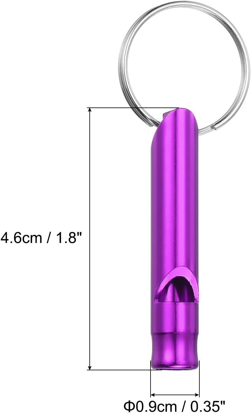 PATIKIL Emergency Whistles, Safety Whistle with Keychain Loud Sound Aluminum Outdoor Survival Whistle for Camping Hunting