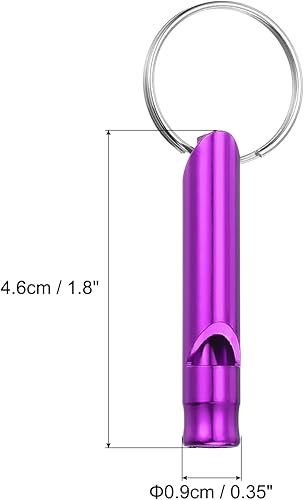 Miniatura 12 de PATIKIL Silbatos de emergencia, silbato de seguridad con llavero de sonido fuerte, silbato de supervivencia al aire libre para acampar y cazar