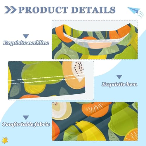 ALAZA Kids Rash Guard Boys Toddler Swim Shirts Short Sleeve Tropical Fruit Banana UPF 50+ 3T3