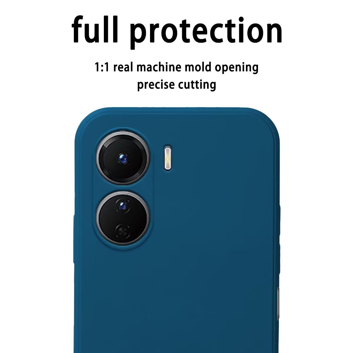 RanTuo Cover per Vivo Y16, AntiGraffio, Silicone Morbido, Antiurto, Cover Custodia per Vivo Y16.(Nero