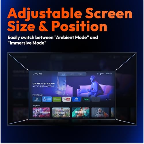 VITURE One Cloud Pack: XR Glasses & Neckband, Official Partner of PSPlay & XBXPlay, Remote Play, Compatible with PlayStation/Xbx/PC Games, Streaming On The Go, 128GB Storage, Bluetooth (Jet Black)