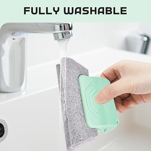 Miniatura 4 de Limpiador mágico de rieles de ventana, juego de herramientas de cepillo de limpieza de ranuras, cepillos de mano para tapas de ventanas, huecos,