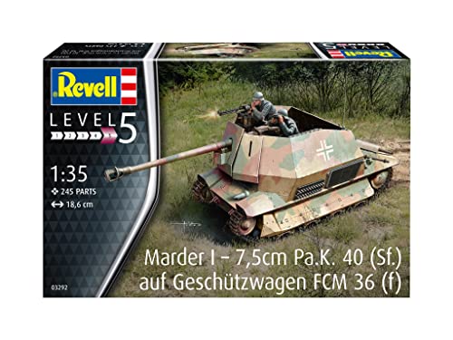 Revell 03292 03292-Marder I auf FCM 36 Base 1:35 originalgetreuer Modellbausatz für Experten, unlackiert – Bild 2