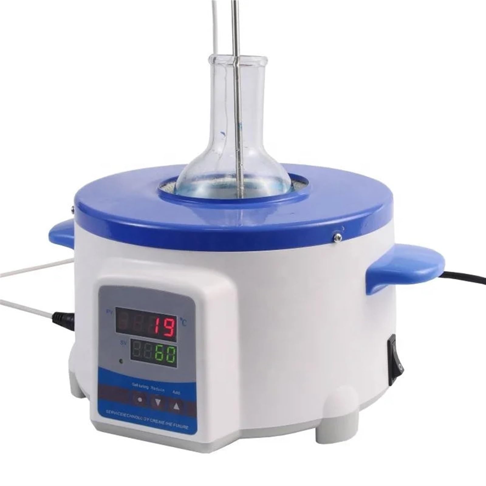Zxzzas Blue And White Magnetic Stirrer, 250Ml 500Ml 1000Ml Chemistry Coil Digital Heating Mantle With Magnetic Stirrer(500Ml)
