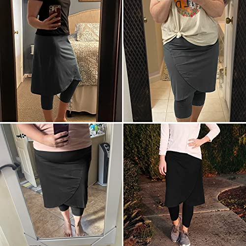 Image of ANIVIVO Skirted Legging for Women, Yoga Legging with Skirts &Women Tennis Leggings Clothes Pockets